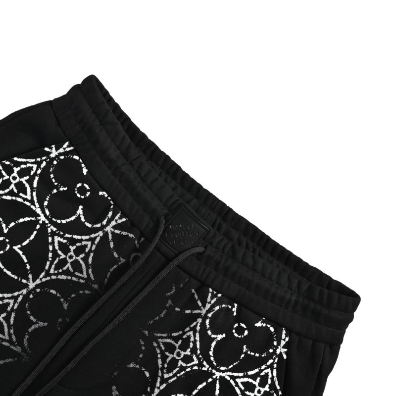 Black Geometric Pattern Shorts view