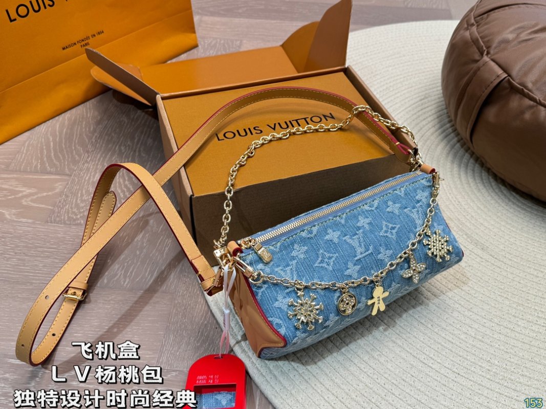 Louis Vuitton Starry Blue Shoulder Bag with Chain Strap