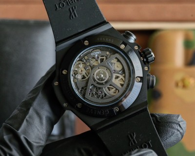 Hublot Big Bang Chronograph Black Steel Watch 48MM view 8
