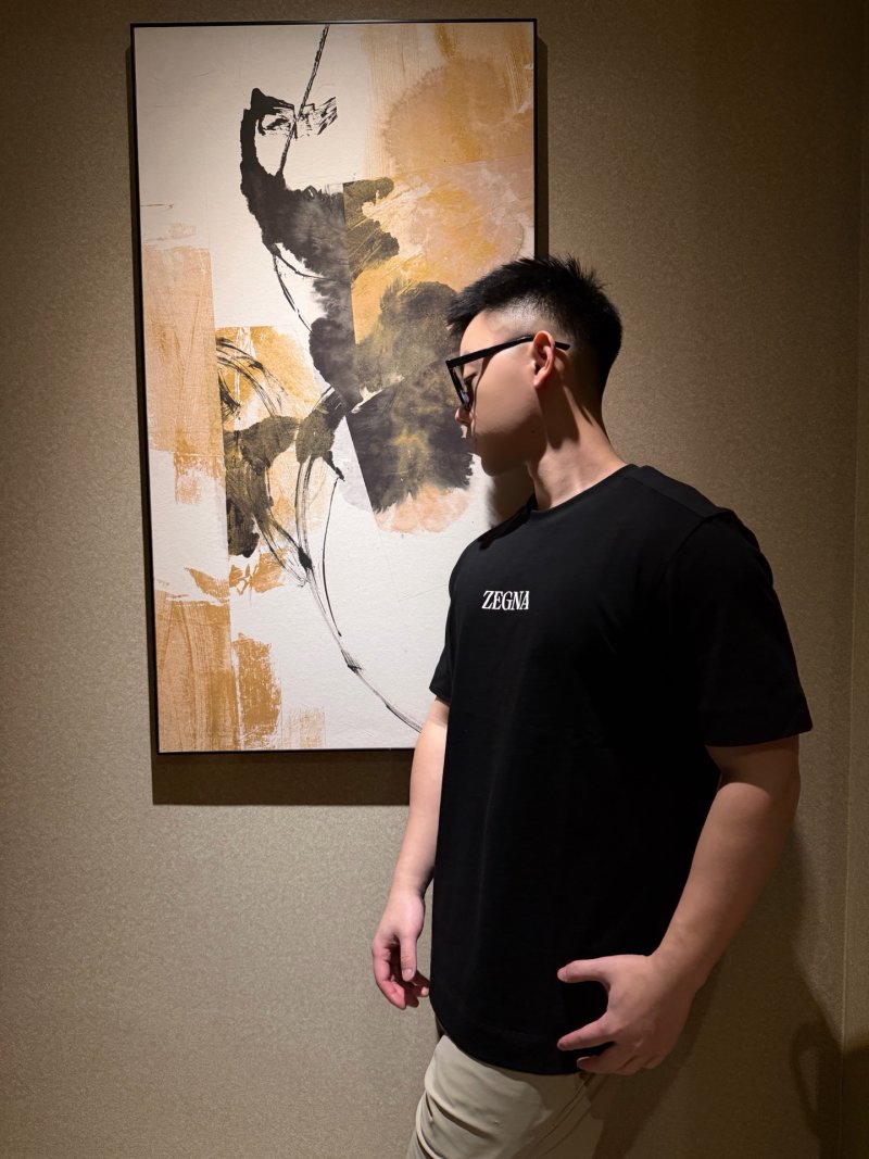 Zegna Black Logo T-Shirt view