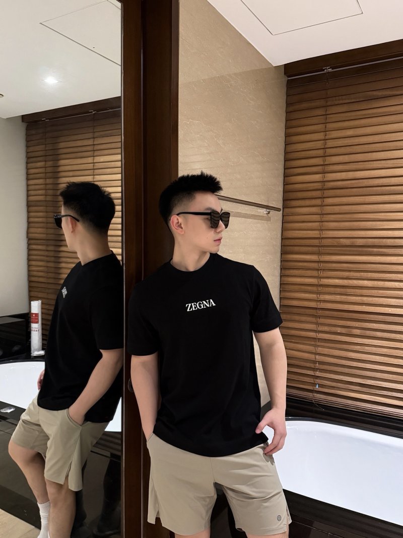 Zegna Black Logo T-Shirt view
