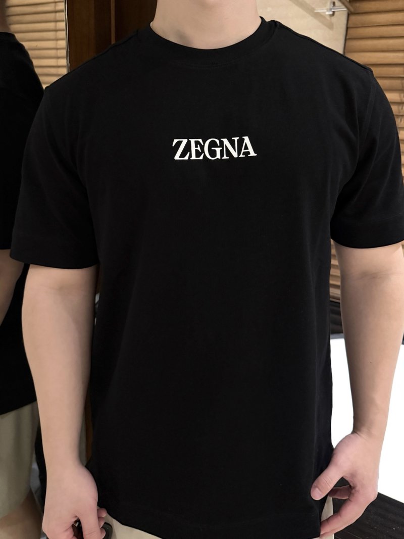 Zegna Black Logo T-Shirt view