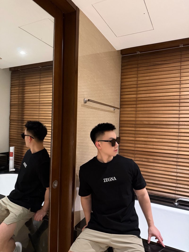 Zegna Black Logo T-Shirt view