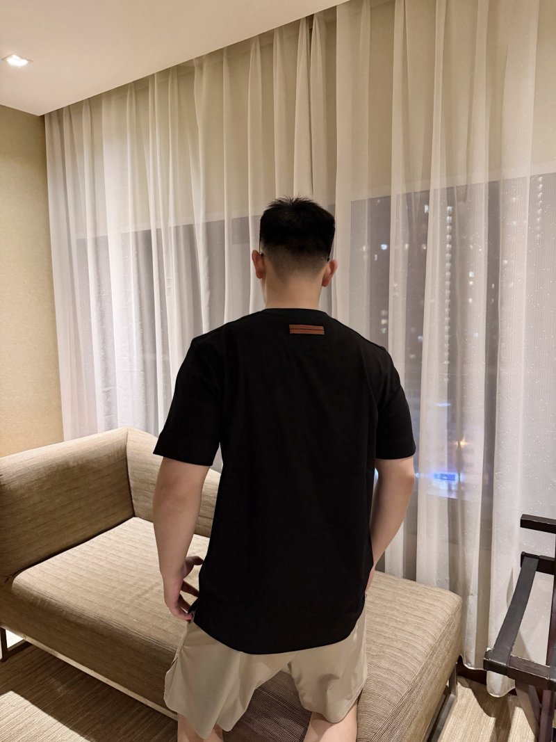 Zegna Black Logo T-Shirt view