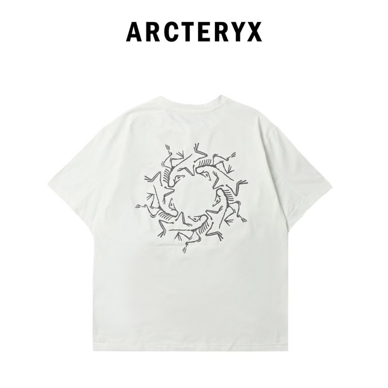 White Oversized T-Shirt with Botanical Back Graphic view