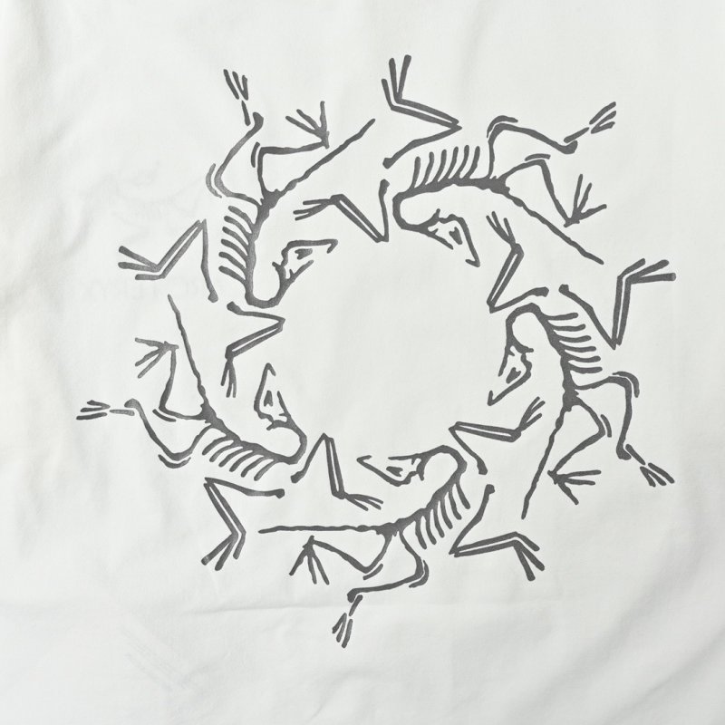 White Oversized T-Shirt with Botanical Back Graphic view