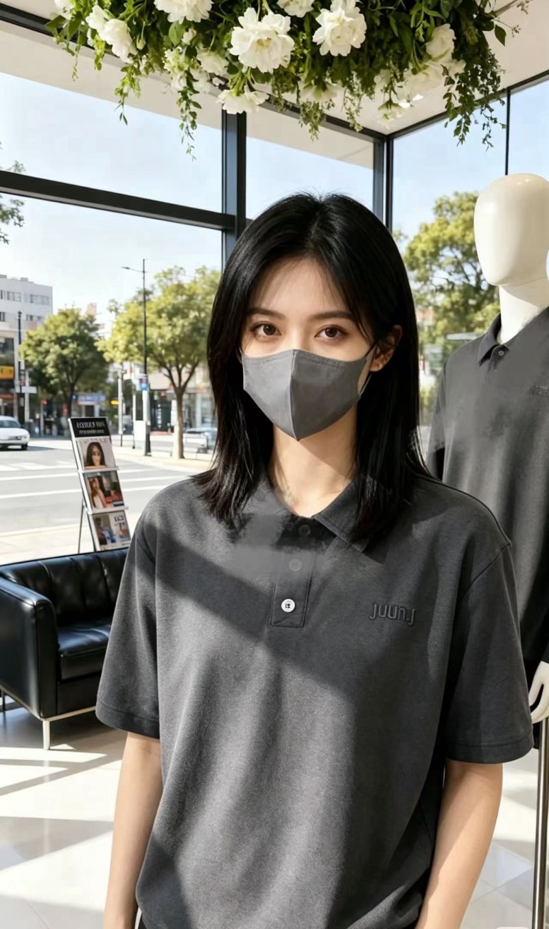 Black Short Sleeve Polo Shirt view