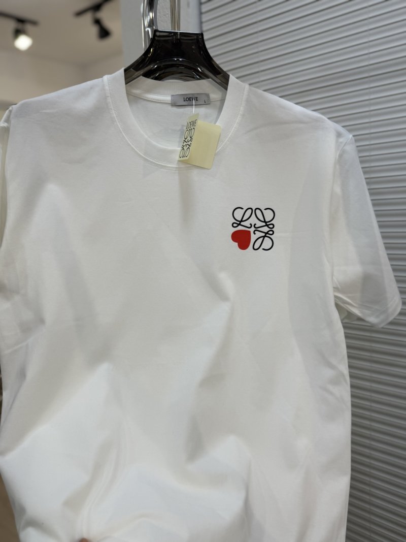 Loewe White Anagram Heart Print T-Shirt