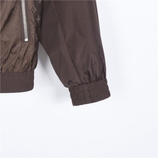 Louis Vuitton Monogram Nylon Hooded Windbreaker Jacket Brown view 3