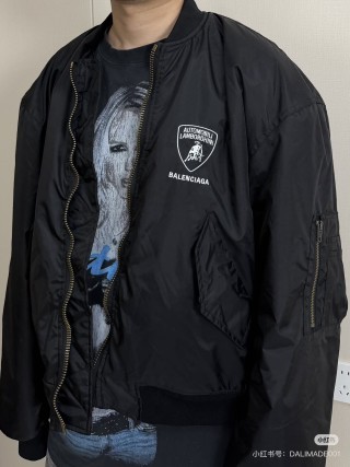 Black Oversized Puffer Jacket with Embroidered Badge view 2