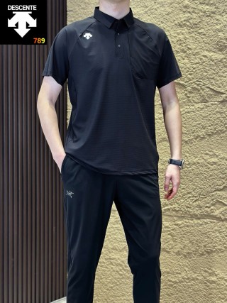 Descente Lightweight Performance Polo Shirt Black