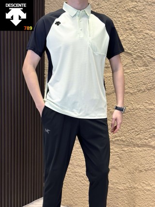 Descente Lightweight Performance Polo Shirt Black view 2