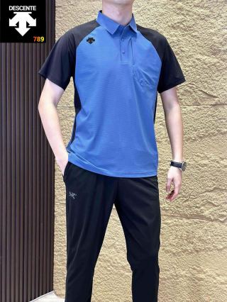 Descente Lightweight Performance Polo Shirt Black view 4