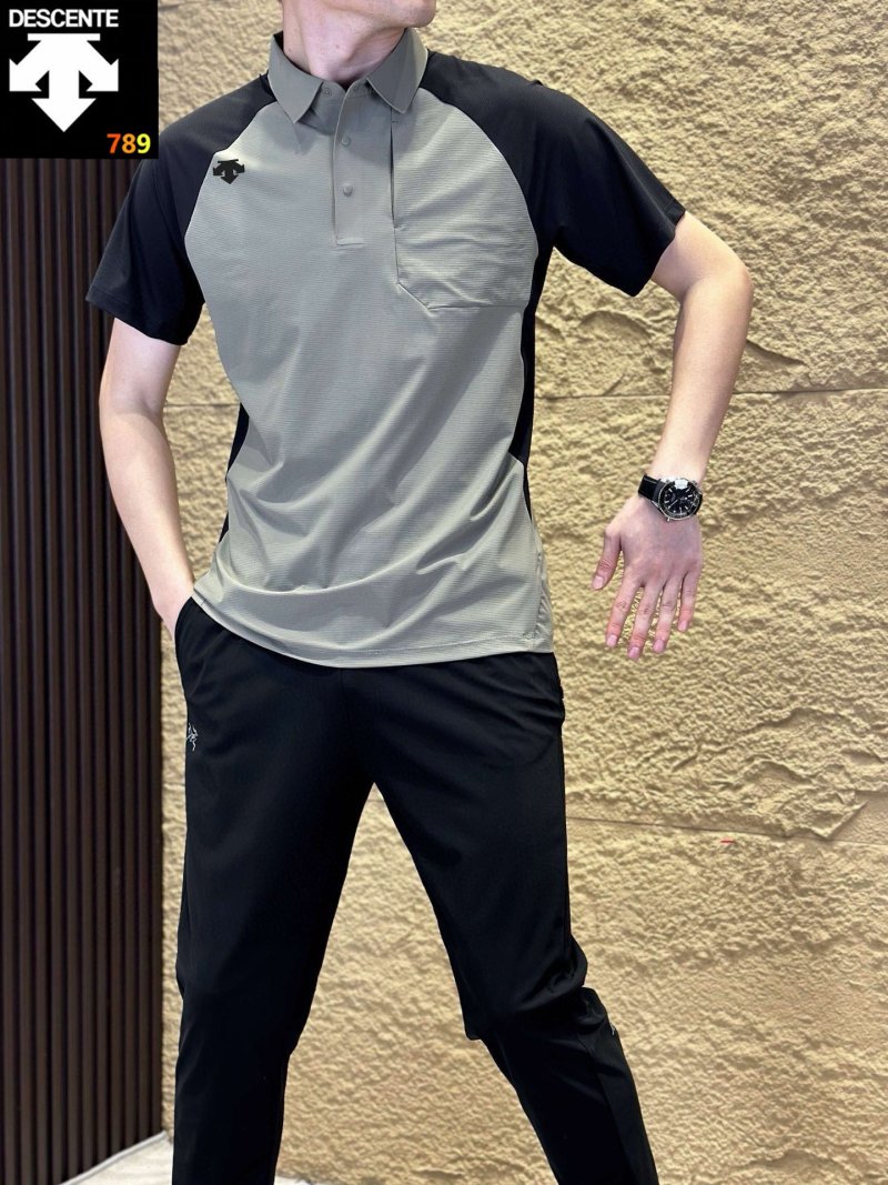 Descente Lightweight Performance Polo Shirt Black view