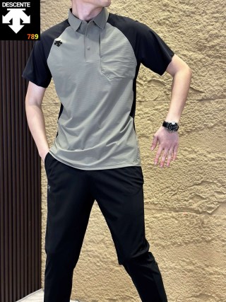 Descente Lightweight Performance Polo Shirt Black view 5