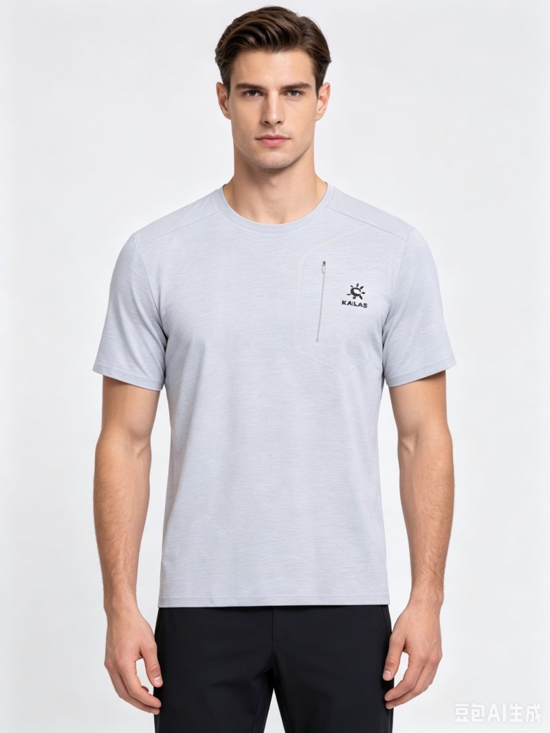 Kailas Light Grey Short Sleeve T-Shirt view