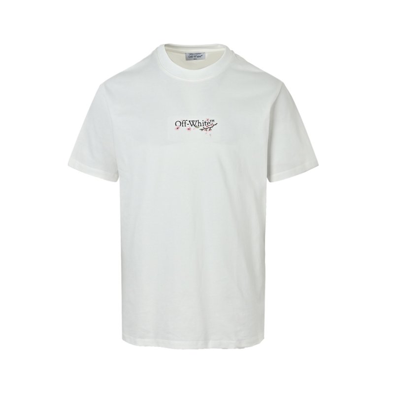 White Cherry Blossom Graphic Short Sleeve T-Shirt view
