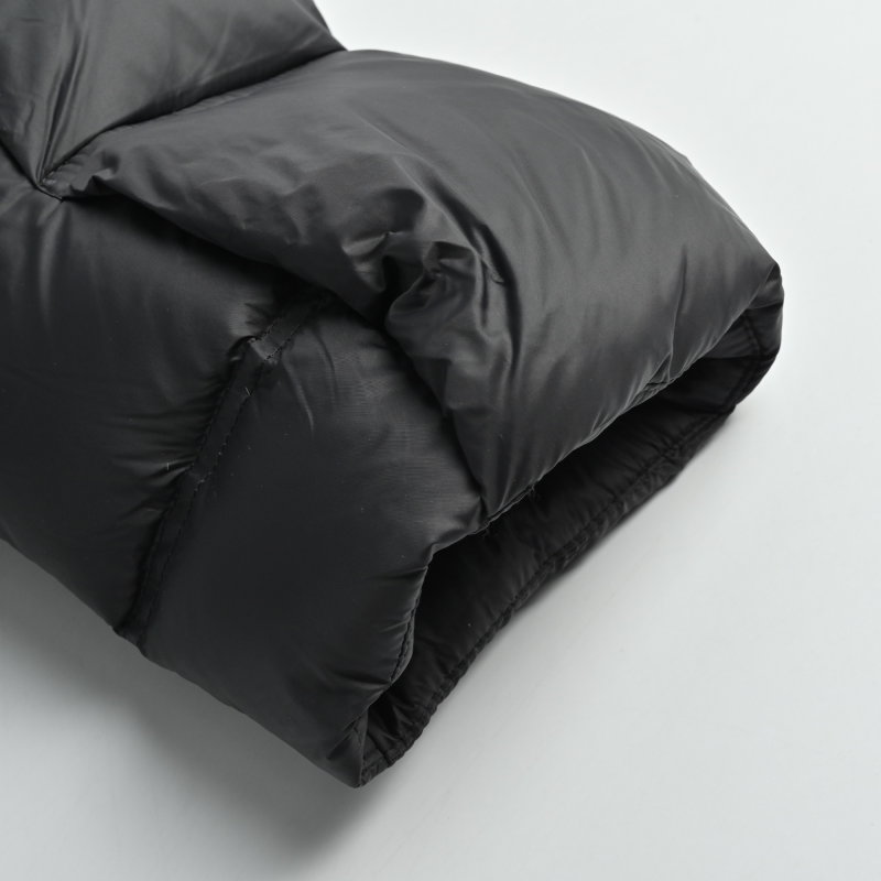 Black Puffer Down Jacket - Women's Quilted Winter Coat view