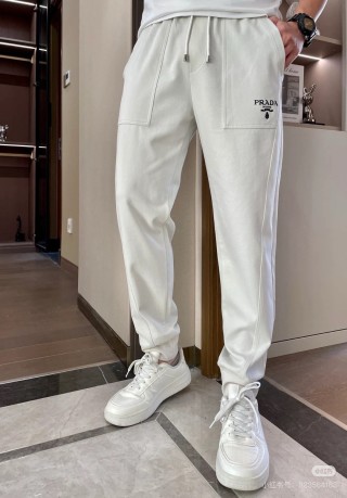 Prada White Logo Jogger Pants view 2