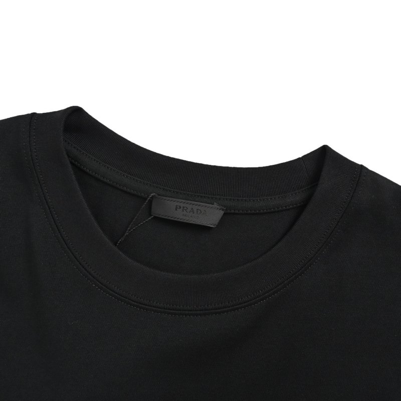 Black Graphic Print Short Sleeve T-Shirt with Floral Circle Design view