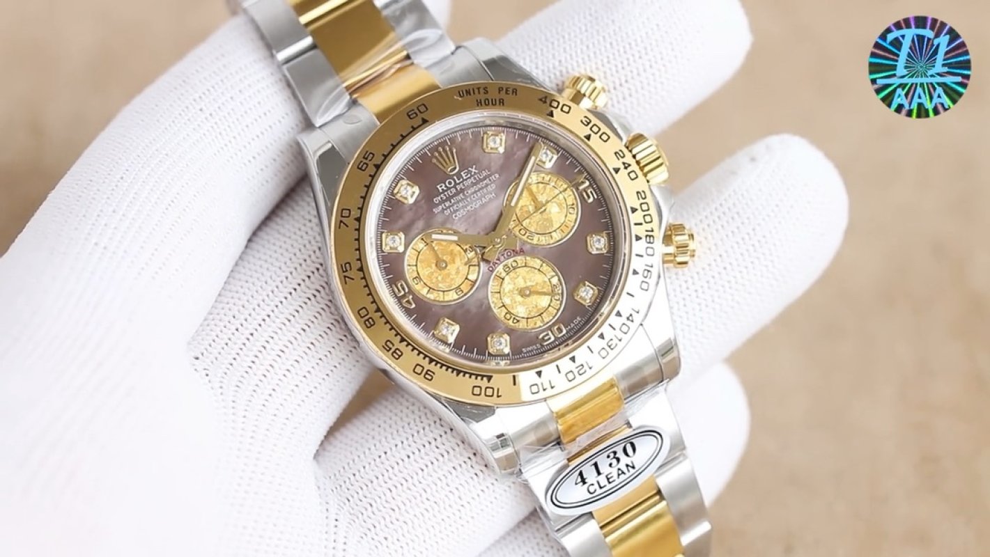 Rolex Daytona Two-Tone Chocolate Diamond Dial Chronograph