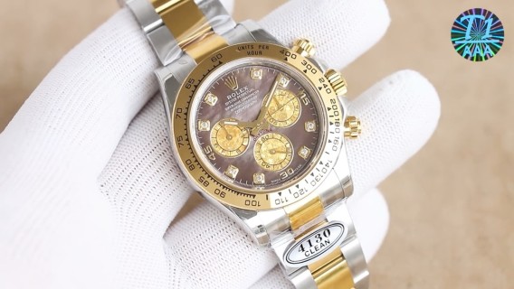 Rolex Daytona Two-Tone Chocolate Diamond Dial Chronograph
