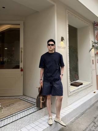 Navy Crewneck Short Sleeve T-Shirt view 8