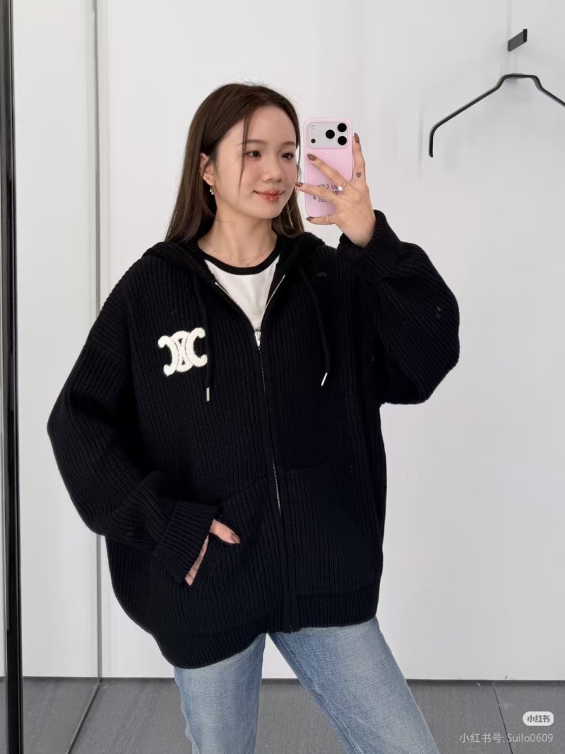 Essentials Black Ribbed Zip Hoodie view