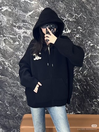 Essentials Black Ribbed Zip Hoodie view 9