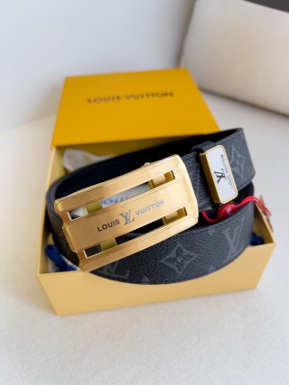 Louis Vuitton Automatic Buckle Belt Black Monogram