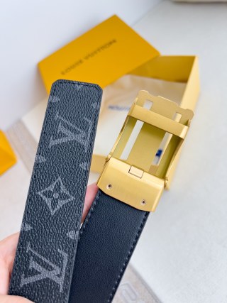Louis Vuitton Automatic Buckle Belt Black Monogram view 5