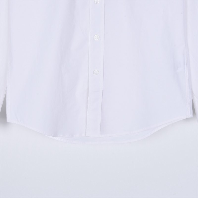 Premium White Oversized Zip Shirt with Chest Pocket view