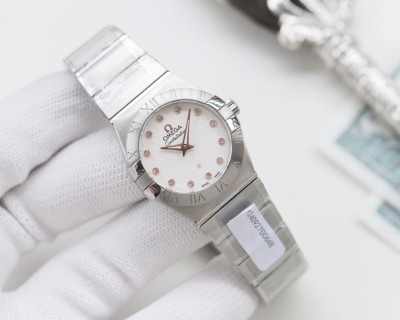 Omega Constellation 27mm Two-Tone Diamond Quartz Watch view 4