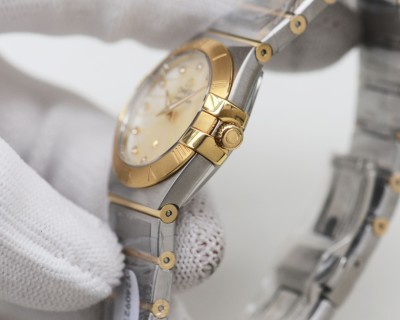 Omega Constellation 27mm Two-Tone Diamond Quartz Watch view 7
