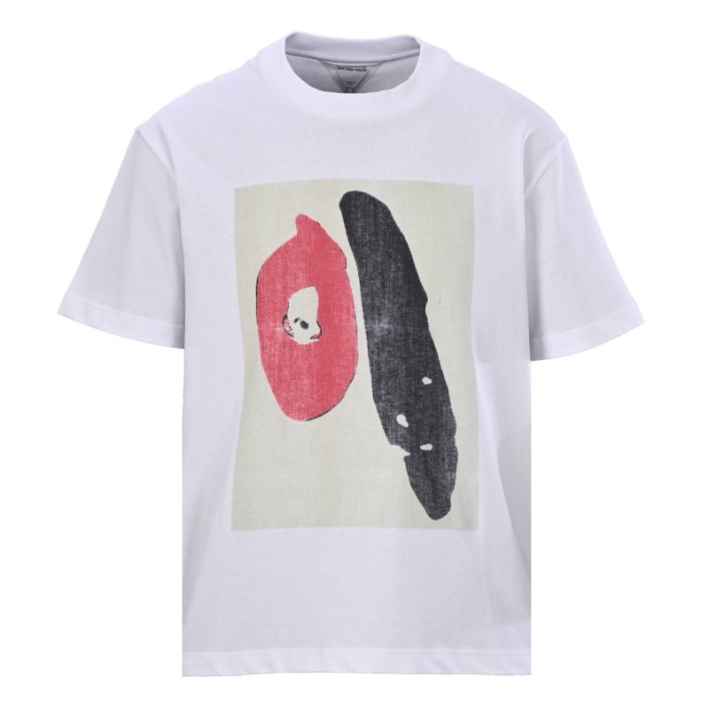 White Abstract Graphic Print Short-Sleeve T-Shirt view