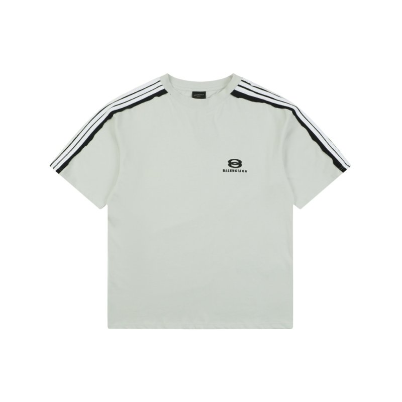 Balenciaga White Short-Sleeve T-Shirt with Logo view