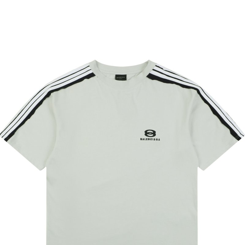 Balenciaga White Short-Sleeve T-Shirt with Logo view
