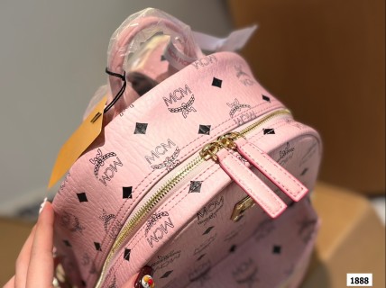 MCM Visetos Classic Pink Backpack view 2