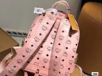 MCM Visetos Classic Pink Backpack view 4
