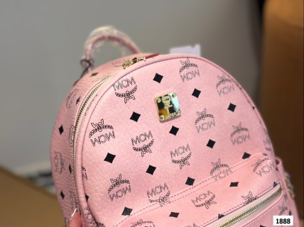MCM Visetos Classic Pink Backpack view 6