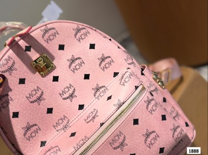 MCM Visetos Classic Pink Backpack view 7
