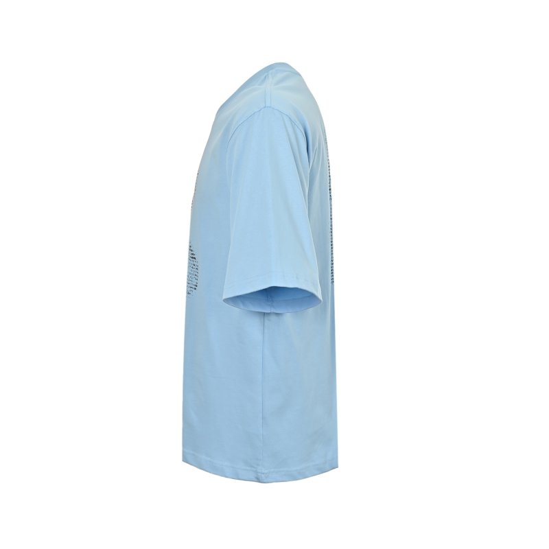 Light Blue Graphic Print Short Sleeve T-Shirt view