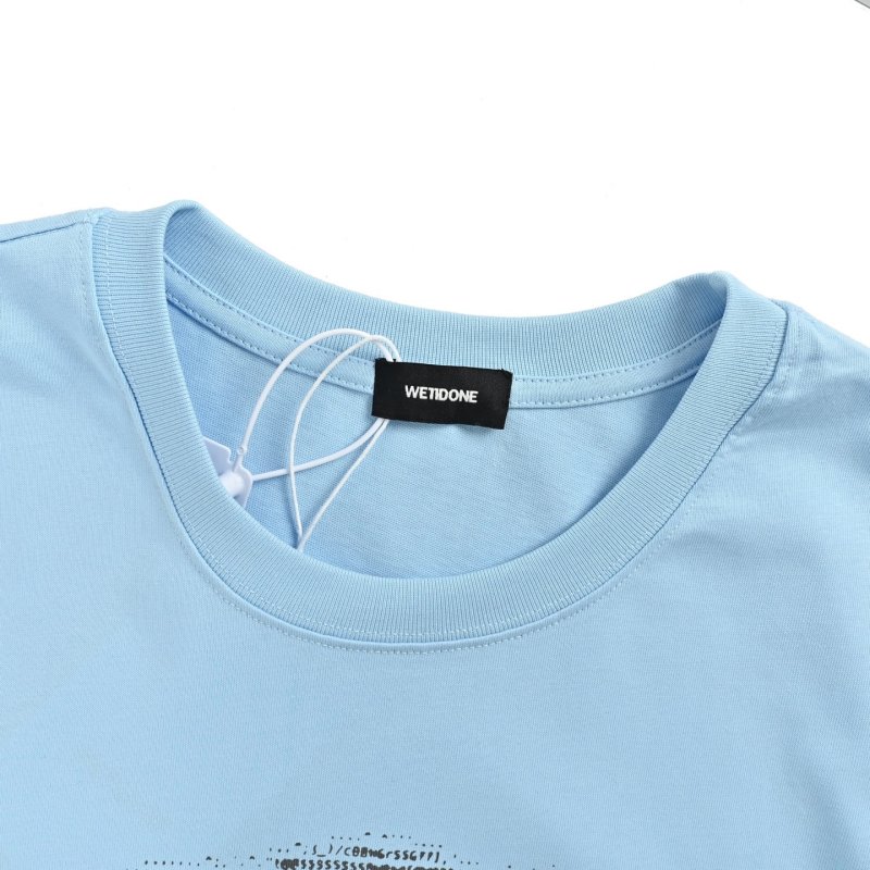 Light Blue Graphic Print Short Sleeve T-Shirt view