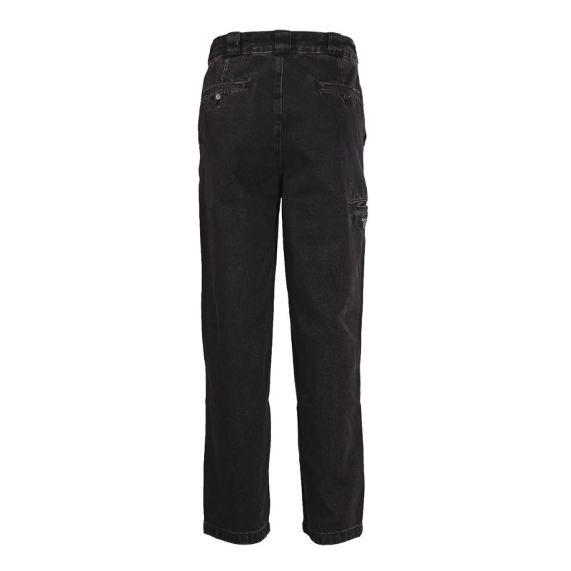 Prada Black Cargo Jeans with Triangle Logo view