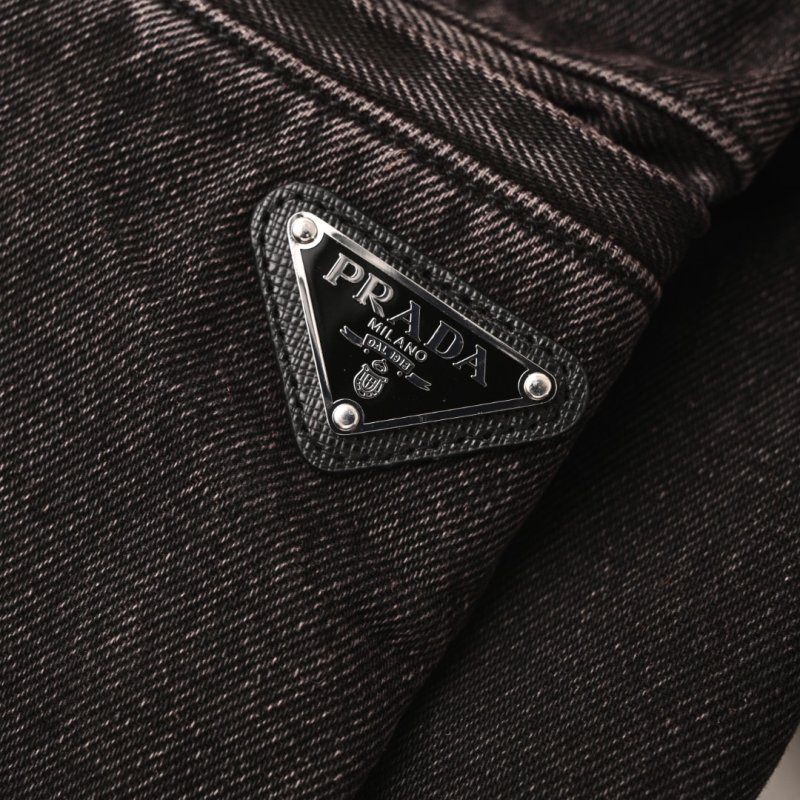 Prada Black Cargo Jeans with Triangle Logo view