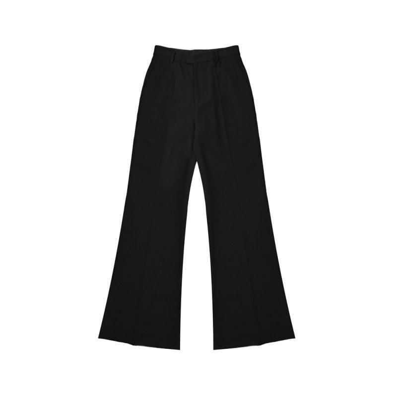 Black Flared Trousers - Premium Fit view