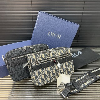 Dior Safari Messenger Bag Silver Hardware Unisex