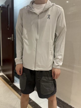 On Cream Lightweight Zip Jacket view 3