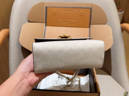 Coach Parker Camellia Chain Crossbody Bag White view 5