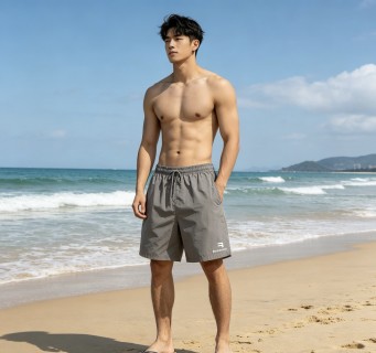 Grey Drawstring Casual Shorts view 6